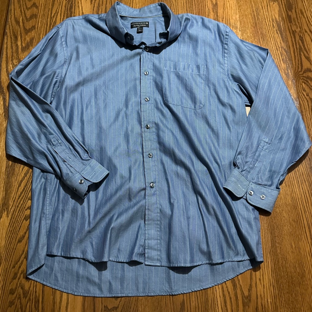 Cutter & Buck signature collection dress shirt long sleeves and‎ collar size XXL